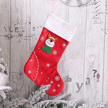 Božićni Čarapa Djed Mraz Snjegović Pahuljica Čarapa Slavljenički Poklon Vrećice Bombona 2022 Nova Godina Božićni Ukras za dom