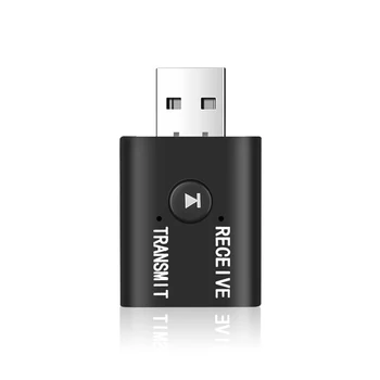 Bežični 2 In1 USB AUX Bluetooth-Kompatibilni Adapter 5.0 Predajnik Prijemnik Audio Glazba Bežični Adapter za Laptop PC TV