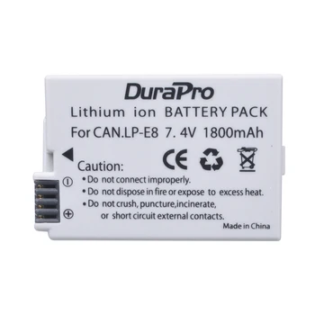 Baterija DuraPro LP-E8 Baterije LP E8 LPE8 Za Canon EOS 550D 600D 650D 700D kiss X4 X5 X6i X7i Rebel T2i T3i T4i T5i
