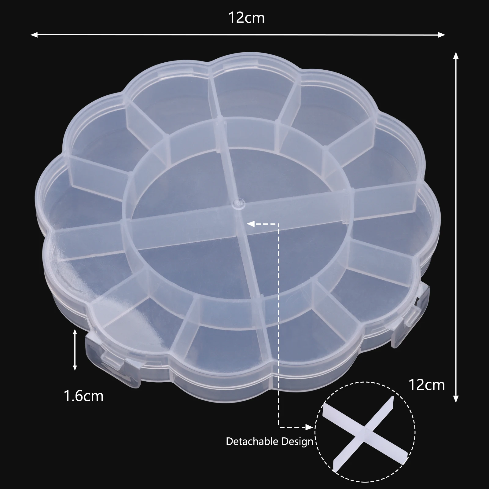 Plastični Prozirni Spremnik Za Pohranu Organizator Diamond Slikarstvo Podesiva Za Kliješta Perle Narukvica Torbica-Držač za naušnica Kutija za nakit Slika  0