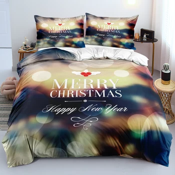 Božićni setovi posteljinu Crna Crvena deka kit deka Jastučnicu 230x230 Kralj Kraljica krevet za jednu Osobu S bračnim krevetom S Božića je božićno Drvce posteljina