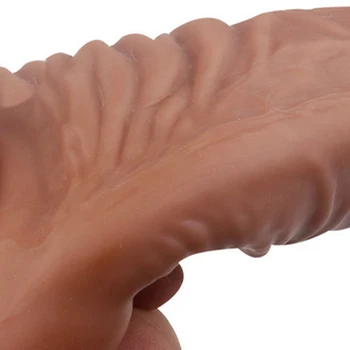 Mekan Silikon muški Višekratnu upotrebu Penis Rukava Dildo Produžni kabel Kondomi za povećanje Prsten kašnjenja člana Seks-igračke Za muškarce vodootporan lako se čisti