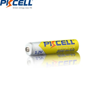 100pc PKCELL AAA Baterije 1.2 U Ni-MH 3A aaa Punjive Baterije AAA NIMH 600 mah baterija S Ciklusa 1000 puta Pravi Kapaciteta