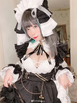 【Individualne】Anime Азур Lane Cheshire Lolita Prerušiti Sobarica Uniforma Full-Cosplay Kostim Žene Halloween Besplatna Dostava 2020 Novi