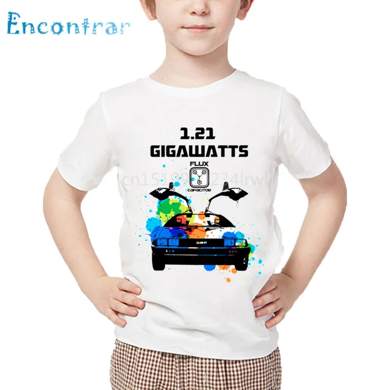 Modni print povratak u budućnost Delorean x 4 Dječje t-shirt Dječji Cool Ljetne Majice za dječaci/djevojčice Casual Odjeća,oHKP2260 Slika  1