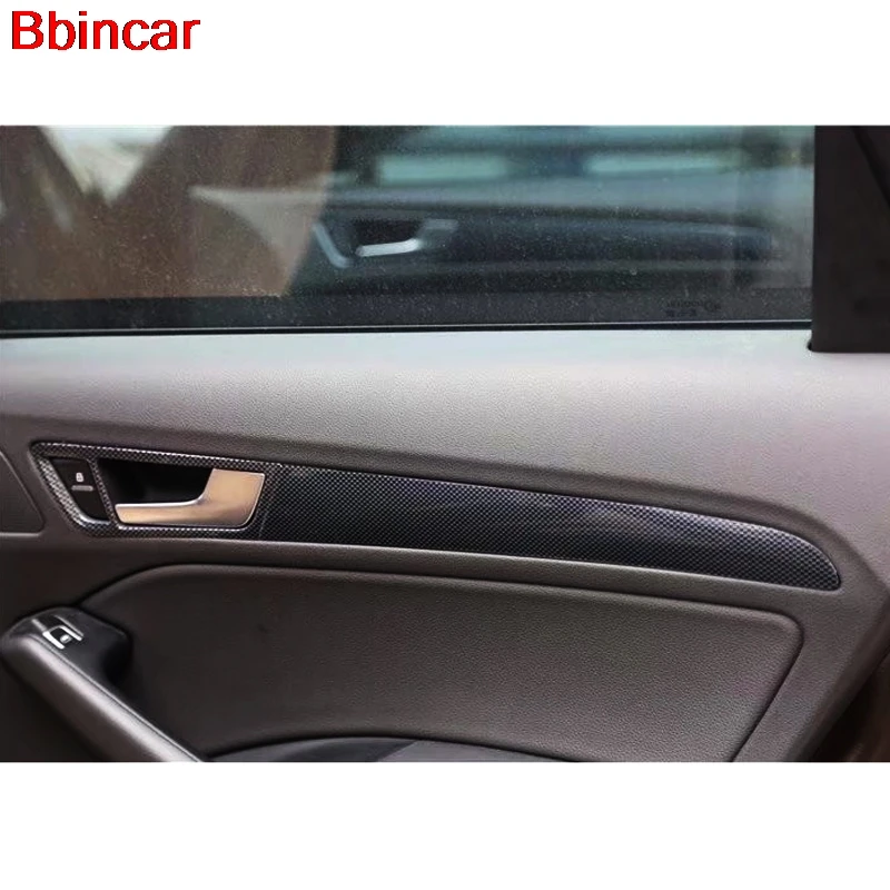Bbincar ABS Plastike Karbonskih Vlakana Za Audi Q5 2013-2016 Prednji Poklopac Mjenjača Rama 4 Ručke vrata Uređenje Unutarnjih Dijelova Slika  3