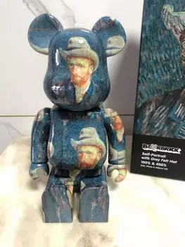 Nove Prodaje Bearbricklys 400% 28 cm Van Go Šarene Perle Pvc Figure Blokova Medvjed Lutke, Nakit Model Igračke Božićni Pokloni