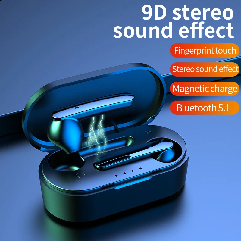 Q9 Vrijednost Je Ture Bežične Slušalice Sa Kontrolama Na Dodir Bluetooth 5.1 Slušalice Stereo Sportske Vodootporne Slušalice S Punjačem Za Mikrofon Slika  4