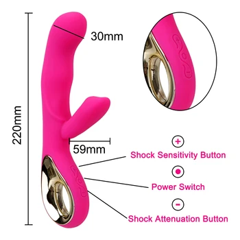 IKOKY Dildo Rabbit Vibrator 10 Načina Žene Masturbiraju Stimulator Klitorisa i G-Spot Vodootporan Seks-igračke za žene