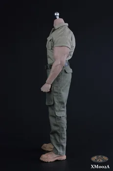 XM02 1/6 Pribor za muški Lik Explorer Vojska Zelena Košulja Duge Hlače, Čizme Model za 12 cm Jake Mišiće M34 M35 Tijelo