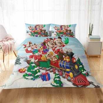 3D Božićni Komplet posteljinu na Minnie Mickey domaće Tekstilne Queen sobu King Size Dječje Par Studentski Komplet posteljine Skup пододеяльников
