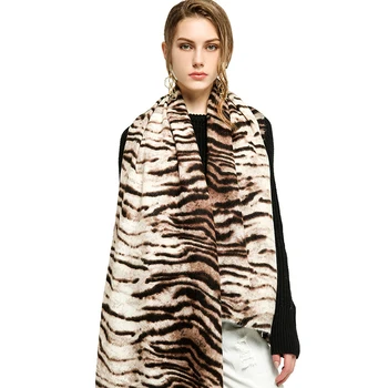 Tiger print Žensko zimski šal 5 boja ženska akril pokrivač marama Akril marama šal za ljubitelje debelog toplinske dual