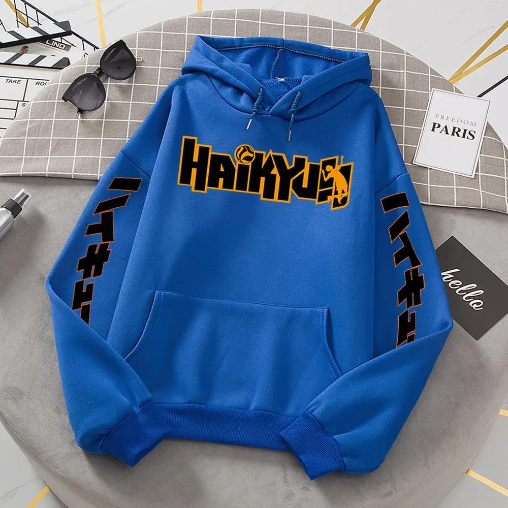 Nove muške Japanski Anime Haikyuu Anime Grafike Hoodies Modni hoodies Hip-hop Puloveri Veste Slatka odjeća za muškarce Slika  1