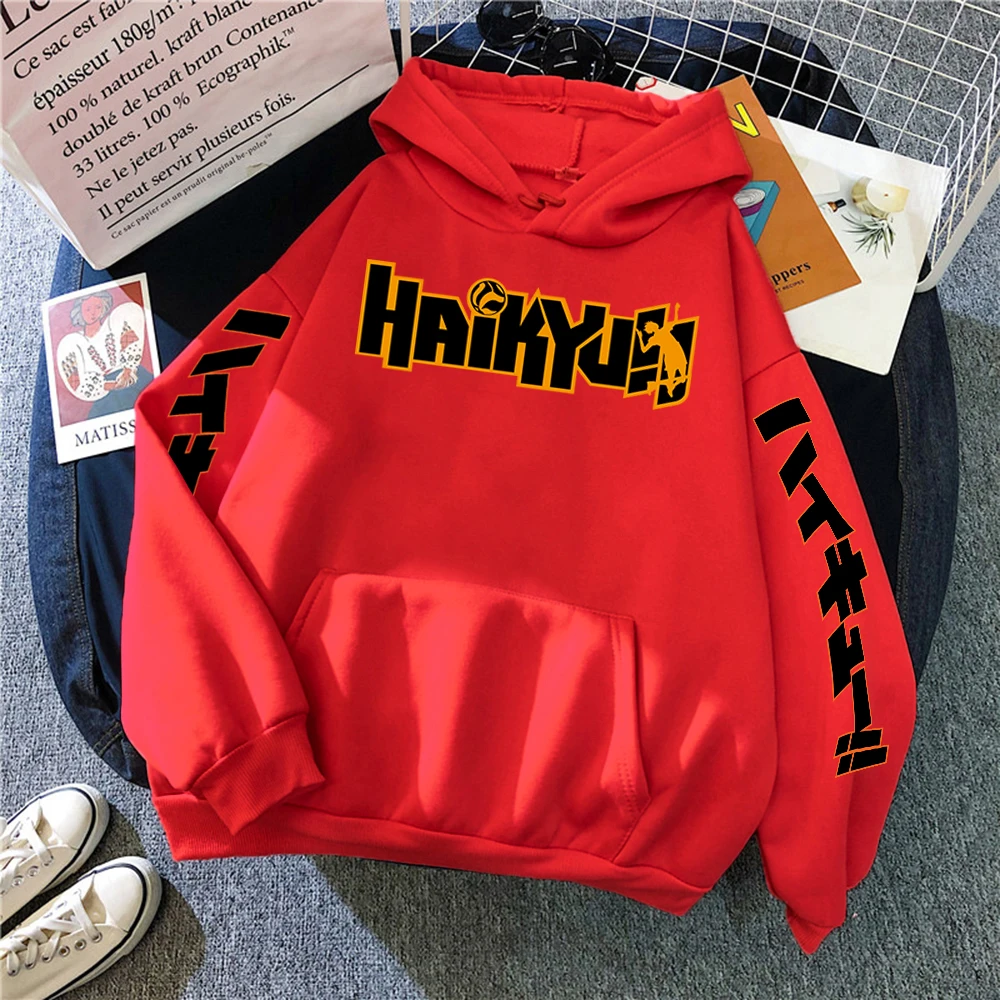 Nove muške Japanski Anime Haikyuu Anime Grafike Hoodies Modni hoodies Hip-hop Puloveri Veste Slatka odjeća za muškarce Slika  2