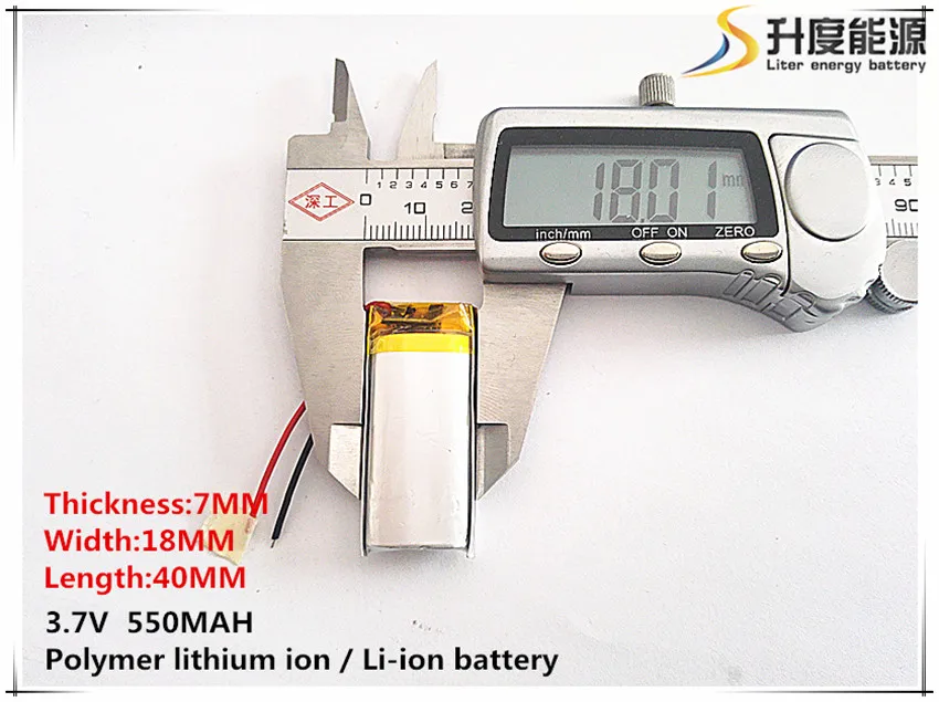 2 komada [SD] 3,7 v,550 mah,[701840] Polymer li-ion / li-ion baterija za IGRAČKE,BANKE HRANE,GPS,mp3,mp4,mobilni telefon,dinamika Slika  4