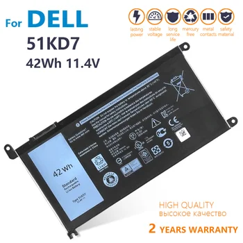 Pravi Baterija za laptop 51KD7 za Dell Chromebook 11 3180 3189 P26T FY8XM Y07HK 11,4 42 Wh originalna baterija