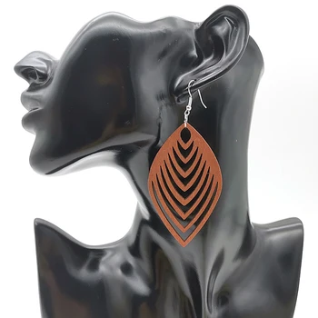 YD&YDBZ Kolczyki brinco Afrika Trendi ženski nakit za uši Prsten za uši Geometrijske Drvene Naušnice-kapi Za Boem nakit za vjenčanje