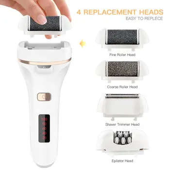 USB Punjiva Ženski Bezbolan Električni epilator za uklanjanje dlaka sa brade Ženske Brijanje Prijenosni strojevi za Trimer za kosu, LCD-prikaz sa kutijom