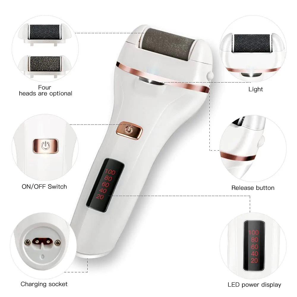 USB Punjiva Ženski Bezbolan Električni epilator za uklanjanje dlaka sa brade Ženske Brijanje Prijenosni strojevi za Trimer za kosu, LCD-prikaz sa kutijom Slika  4