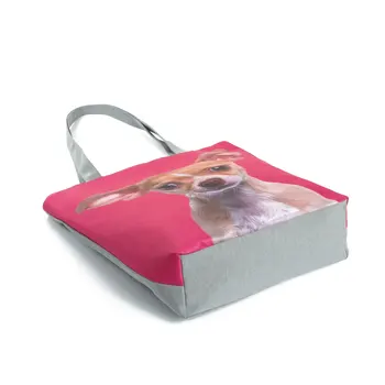 Slatka Vrećice s po cijeloj površini psi Smart torba za životinje Na red Torba za na rame Ženska Putnu torbu velikog kapaciteta Ekološka torba za kupovinu