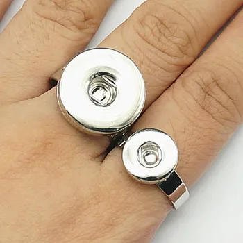 Modni jednostavne metalne защелкивающиеся prsten s podesivim ulaska 12 mm/18 mm tipke sa sjedne nakit JZ0029
