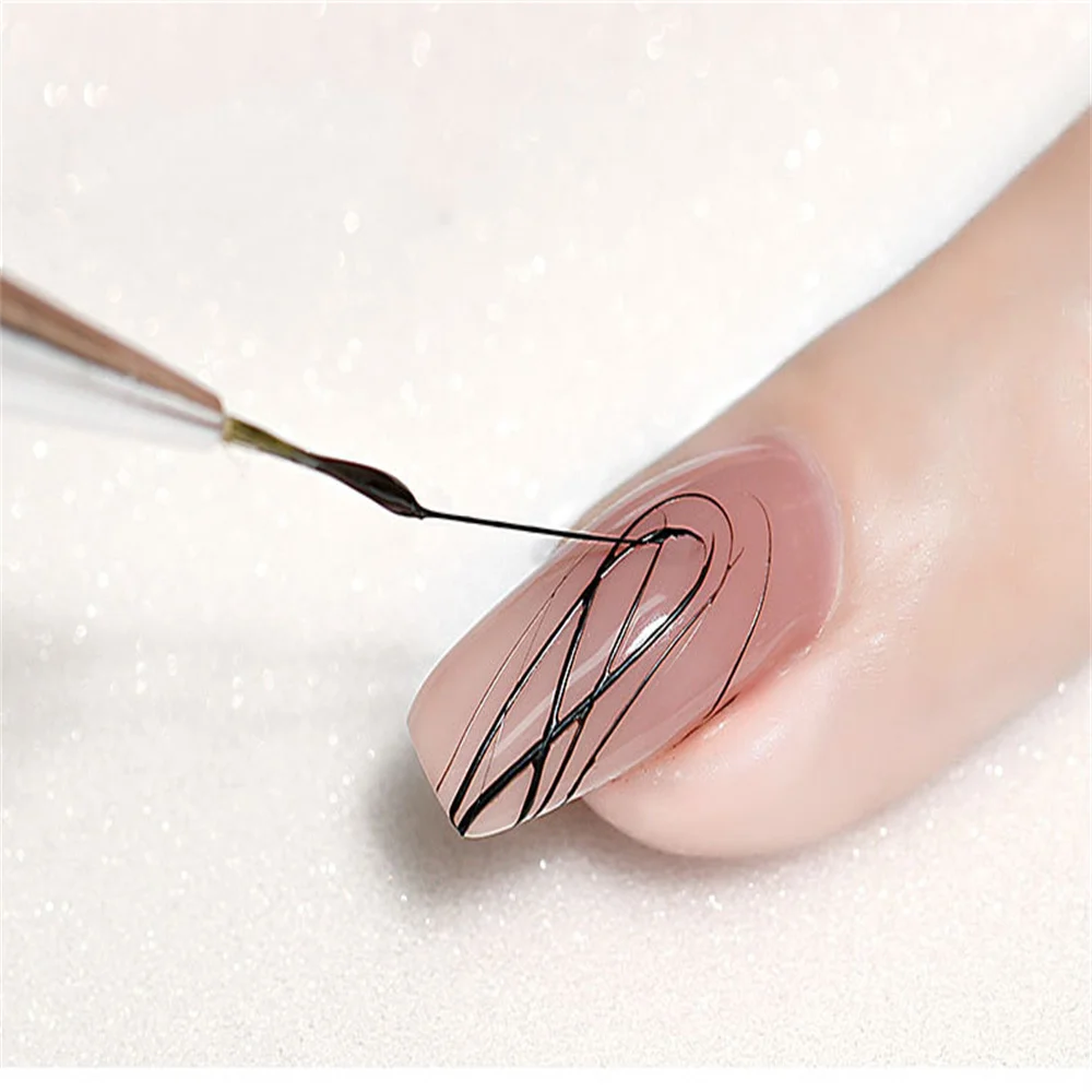 Ljepilo za crtanje i nail DIY Kreativni Francuski Cvijet Elastična Boja Linija za crtanje Punjenje Mat Žicom Lak za nokte Gel za fototerapije Slika  0