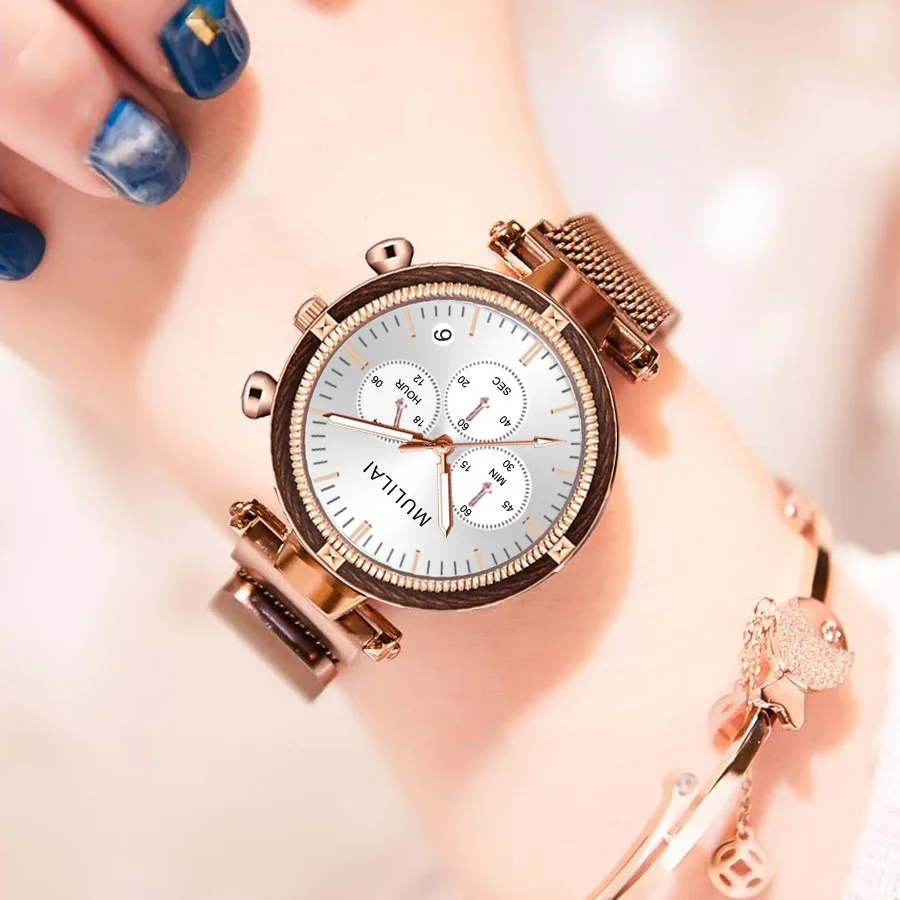 Najbolji Brand satovi Luksuzni Kvarcni Sat od nehrđajućeg čelika Nepravilnog Sat Temperament Narukvica Jednostavan za dame Dar Reloj Mujer Slika  4