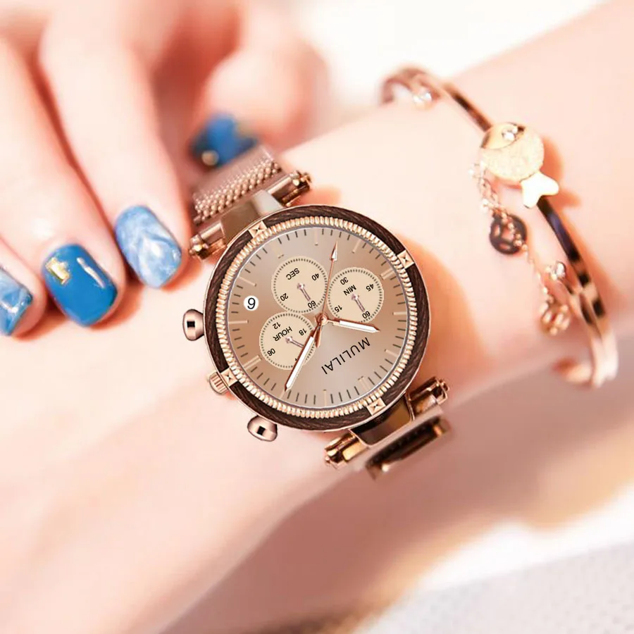 Najbolji Brand satovi Luksuzni Kvarcni Sat od nehrđajućeg čelika Nepravilnog Sat Temperament Narukvica Jednostavan za dame Dar Reloj Mujer Slika  5