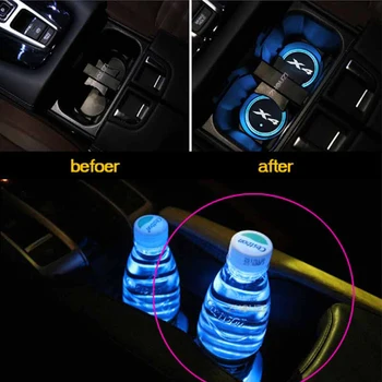 Lampica Auto Držač Za Подстаканника Za Šalice Vode 7 Šarene USB - punjenje Auto Led Svjetla za Bmw X4 F26 G02 auto oprema