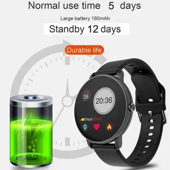 Pametni sat Full Touch Smart satovi Za Muškarce i žene Monitor Krvnog Tlaka i otkucaja srca Okrugli Vodootporan Sportski Sat za Android i IOS