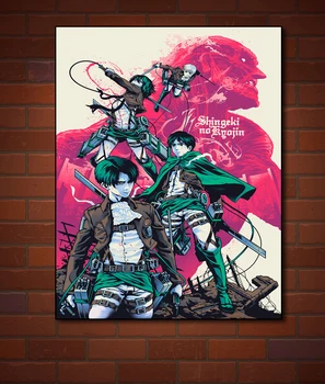 Anime Plakat Film televizijske serije Napad na Titan/Duh u oklopu Kauboj Bebop Plakat Slikarstvo Zid umjetnost Kawai Dekor sobe