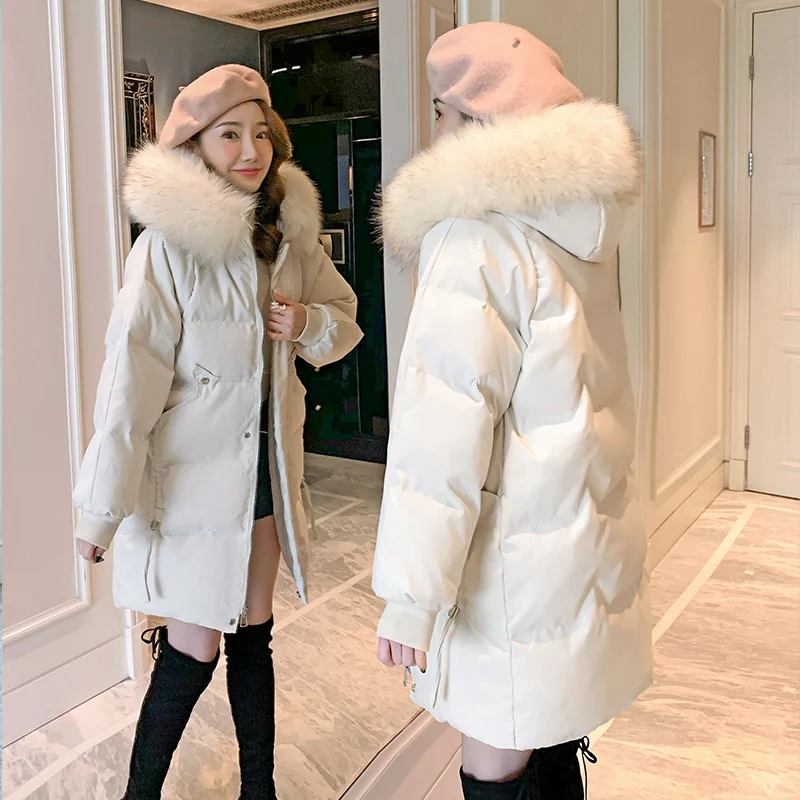 Dolje хлопковая parka u korejskom stilu, donje zimski kaput 2021 godine, Nova moda, Dugu Svakodnevni gusta topla ženska zimska jakna sa kapuljačom Slika  0