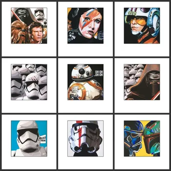 Disney Star wars Crni Ratnik Bijeli Vojnik Vojnik-Jedi Platnu Umjetničke Slike Plakat i ispis Zidni Umjetnička slika Ukras kuće