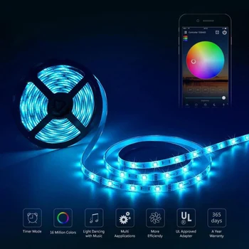 Mini Bežične 5-24 U Smartphone Upravljanje RGB Trake LED Svjetla Kontroler USB Kabel Bluetooth 4.0 za Android i IOS