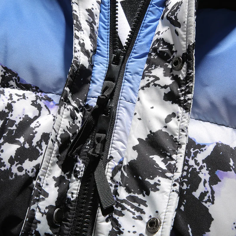 -20 Stupnjeva Hip-hop zimska jakna Muška jakna i Kaput Debeli topli Parkovi s kapuljačom odjeća za snježnih planina Vodootporna zimska jakna L-3XL Slika  1
