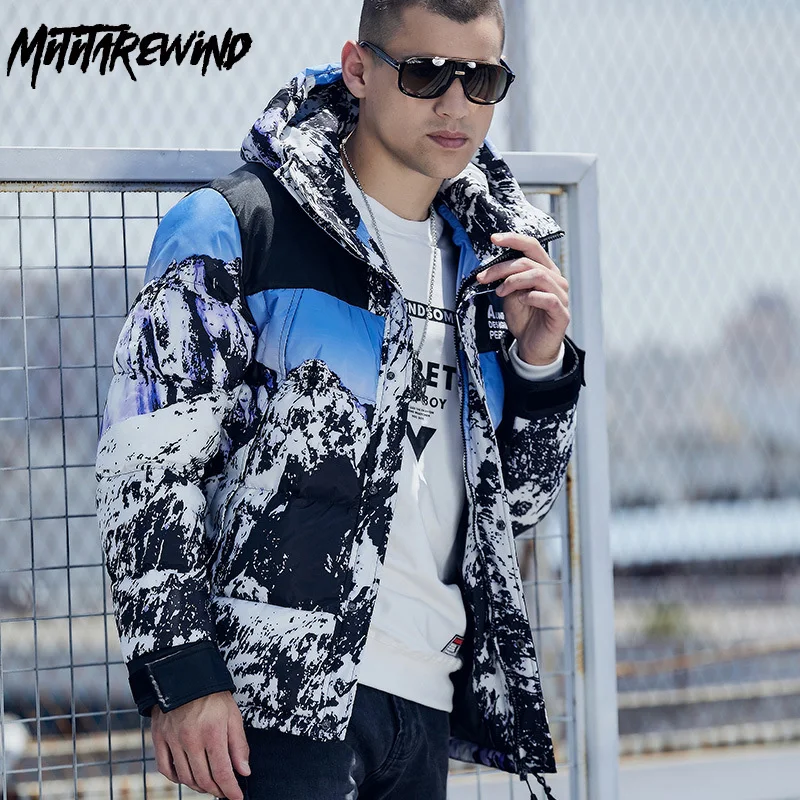 -20 Stupnjeva Hip-hop zimska jakna Muška jakna i Kaput Debeli topli Parkovi s kapuljačom odjeća za snježnih planina Vodootporna zimska jakna L-3XL Slika  2