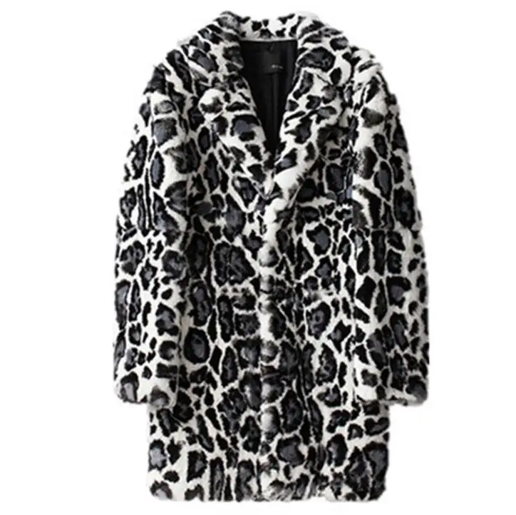 Леопардовая kožna jakna od umjetnog krzna mink muška toplo krzno kožna jakna muška slobodan jakne jesen zima утолщенная jaqueta de couro moda Slika  1