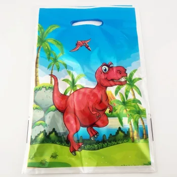 10 kom. Dinosaur Ne temu Dječje uspomene Poklon vrećica Sretan Rođendan Nakit za zurke Dječji tuš Plastične vrećice za proizvodnju Robe za aktivnosti
