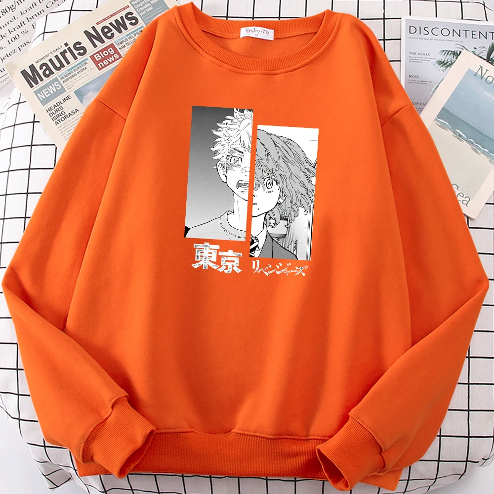 Такэмичи i Хината Tokiju Osvetnici Majica s kapuljačom za muškarce Harajuku Runo majica Modni svakodnevne hoodies Jesen Hip-hop Za muškarce Sportska odjeća Slika  5