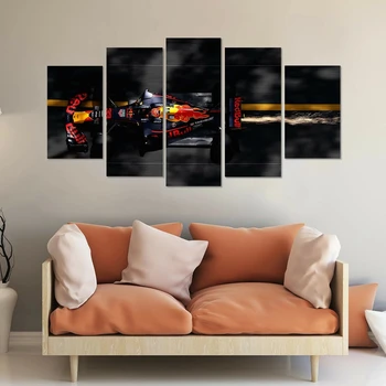 Formula Vozila F1 Red Bull Racing 5 kom. Platnu Home Dekor Zid Art Dekor 5 panela HD Ispis Fotografija za Plakat Slike u okvirima
