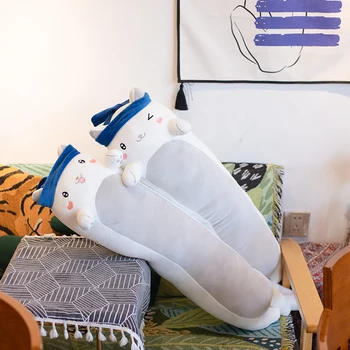 Iscjeljenje Srcu Long Рамен Soft Pliš igračke s nadjevom Od Japanskih Crtića Anime Lik Bijela Mačka Rezanci Jastuk za Spavanje Dječaka