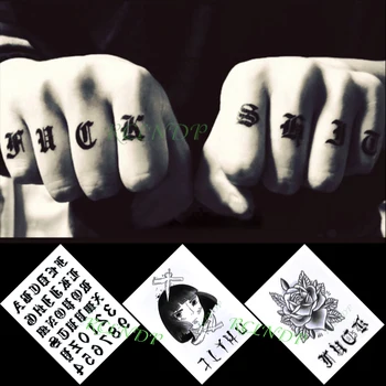 Vodootporne Privremena Tetovaža Naljepnica Broj Pismo Mjesec Sunce Tattoo Naljepnice U Ruci Flash-Tattoo Lažna Tetovaža za Muškarce, Žene i Djevojke
