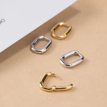 Modni Geometrijski Naušnice Zlatne i srebrne boje Naušnice-prsten za žene Jednostavan Nakit poklon