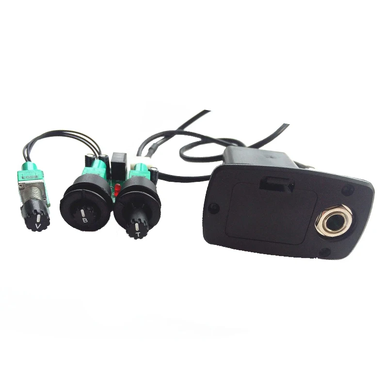 3-Stazni Soundbox za Akustične Gitare sa Velikim Baterije uređaj s blagim sedlo/Crvena/Keramičke Пьезоэлемент Slika  2