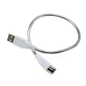 35 cm Fleksibilni Metalni Produžni USB Kabel od Muškaraca i Žena Kabel za Napajanje Metalno Crijevo, Cijev za Kabel za USB led Žarulja Ventilator
