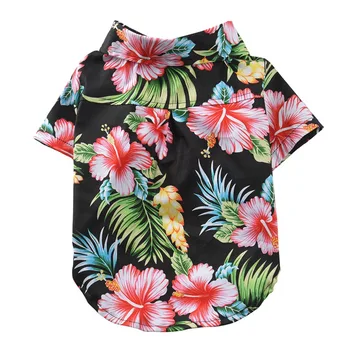 Odjeća za pse Ljeto plaža košulja Pas Slatka print Havaji Plaža Casual majica za putovanje s kućnim ljubimcima Ananas Cvjetni Kratki rukav Košulje za pse i mačke