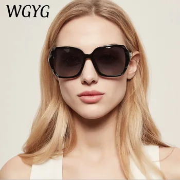 WGYG Berba sunčane naočale u veliki ivicom Ženske dizajnerske Marke gradijent ispunjava leće, Sunčane naočale za vožnju UV400 Oculos De Sol Feminino