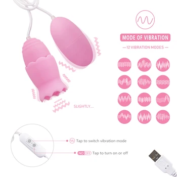 EXVOID Jezik Oralni Lizanje Vibratori i Seks-igračke za žene G-spot Masaža Vagine Vibrator Dildo Stimulator Klitorisa Dvostruki Skok Jaje