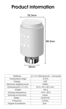 4/2/1pc Tuya ZigBee Inteligentan Pogon Hladnjaka Home Termostatski S Glasovnim Upravljanjem Regulator Temperature Ventila Radijatora