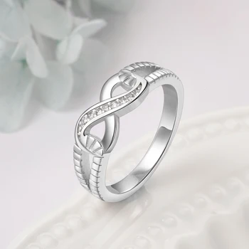 Setovi nakita od 925 sterling srebra Infinity Love Za žene Циркониевое Prsten Narukvice Naušnice Vjenčanje Nakit Kit (Lam Hub Fong)